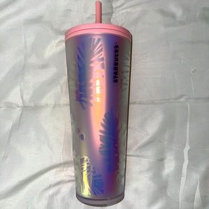 Pink Holographic Starbucks Tumbler